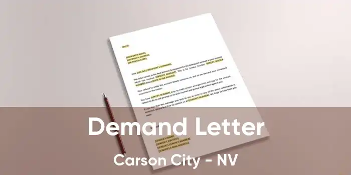 Demand Letter Carson City - NV