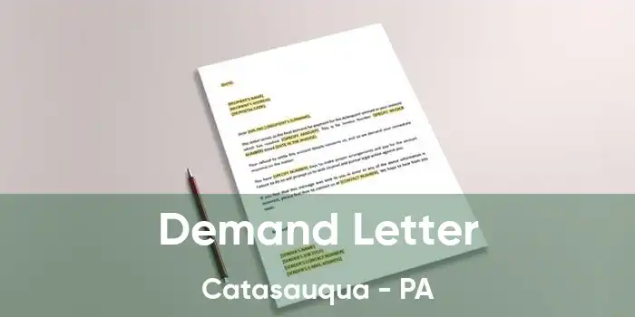 Demand Letter Catasauqua - PA