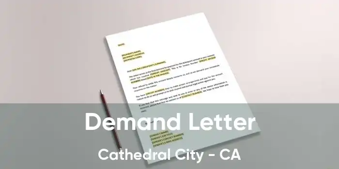 Demand Letter Cathedral City - CA