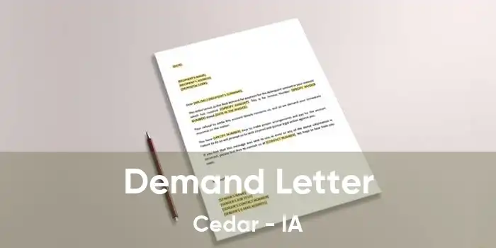 Demand Letter Cedar - IA