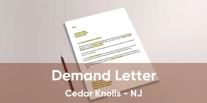 Demand Letter Cedar Knolls - NJ