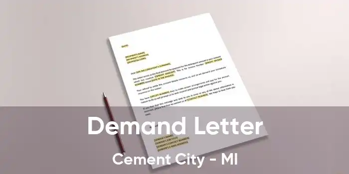 Demand Letter Cement City - MI