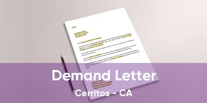 Demand Letter Cerritos - CA