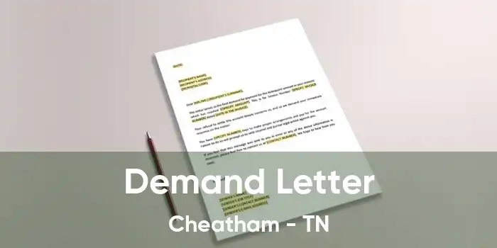 Demand Letter Cheatham - TN