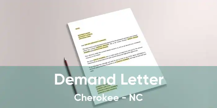 Demand Letter Cherokee - NC