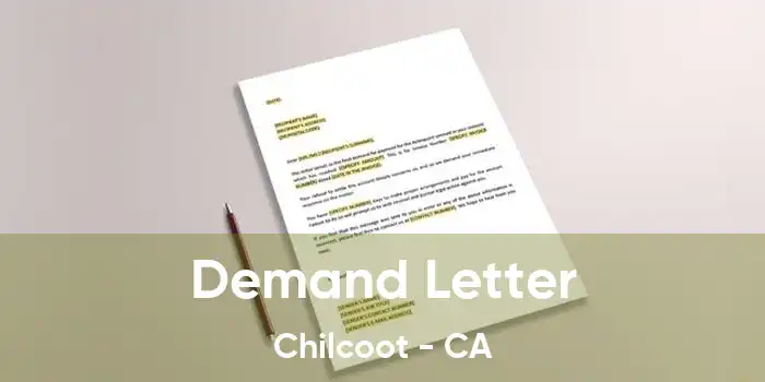 Demand Letter Chilcoot - CA