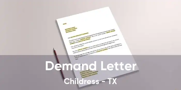 Demand Letter Childress - TX