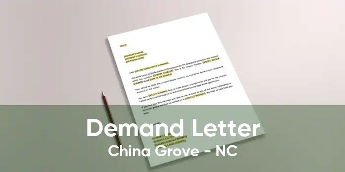 Demand Letter China Grove - NC