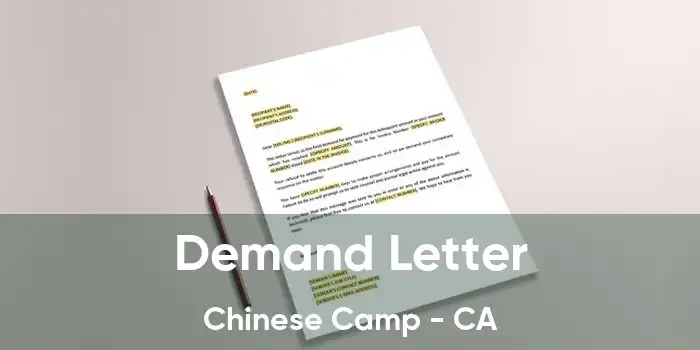 Demand Letter Chinese Camp - CA