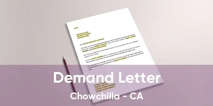 Demand Letter Chowchilla - CA