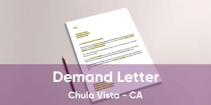 Demand Letter Chula Vista - CA