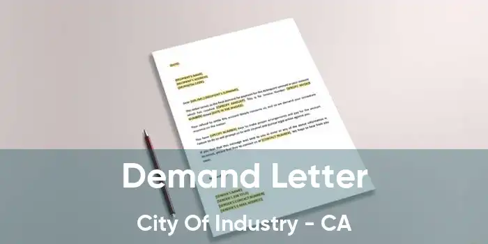 Demand Letter City Of Industry - CA