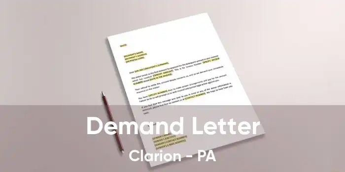 Demand Letter Clarion - PA