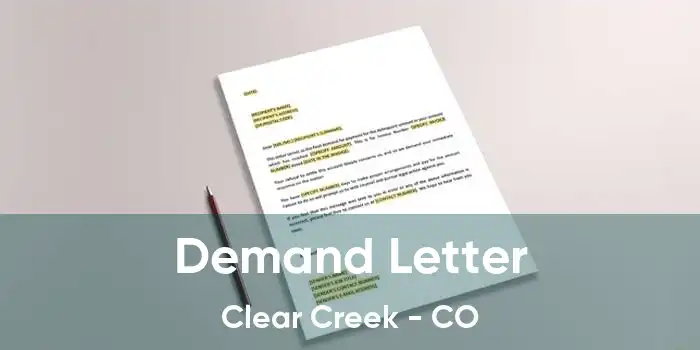 Demand Letter Clear Creek - CO