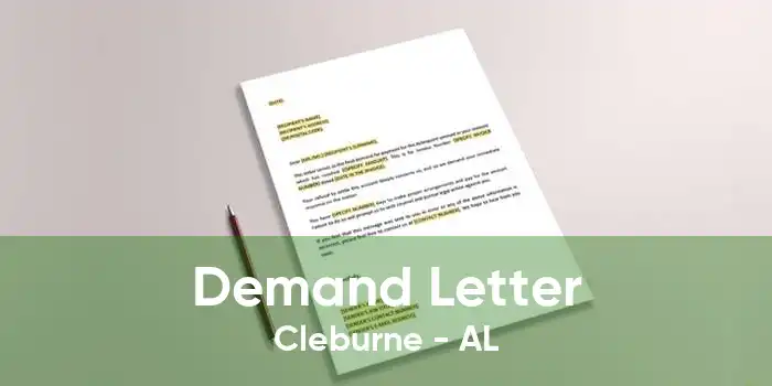 Demand Letter Cleburne - AL