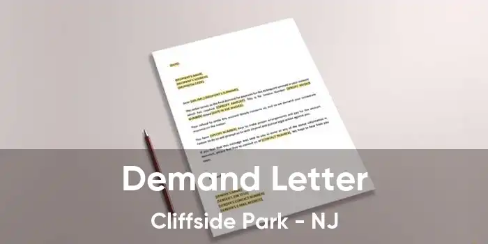 Demand Letter Cliffside Park - NJ