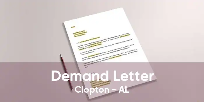 Demand Letter Clopton - AL