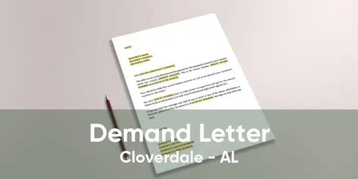 Demand Letter Cloverdale - AL
