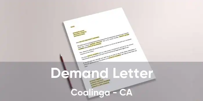 Demand Letter Coalinga - CA