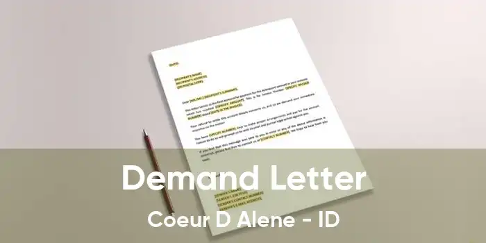 Demand Letter Coeur D Alene - ID