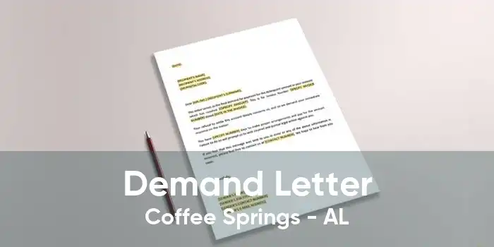 Demand Letter Coffee Springs - AL