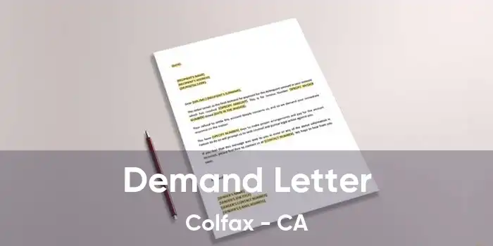 Demand Letter Colfax - CA