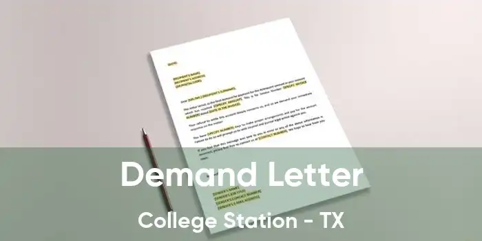 Demand Letter College Station - TX