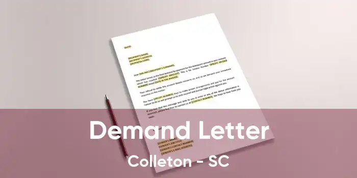 Demand Letter Colleton - SC