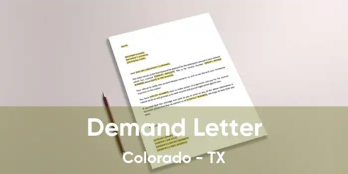 Demand Letter Colorado - TX