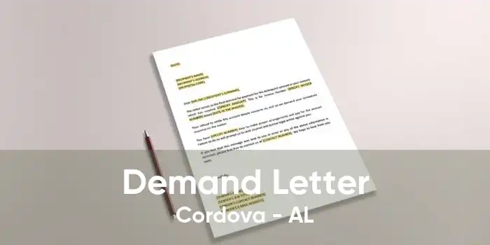 Demand Letter Cordova - AL