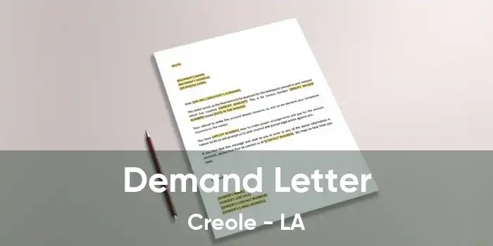 Demand Letter Creole - LA