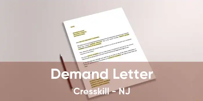 Demand Letter Cresskill - NJ