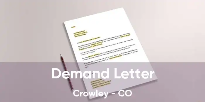 Demand Letter Crowley - CO