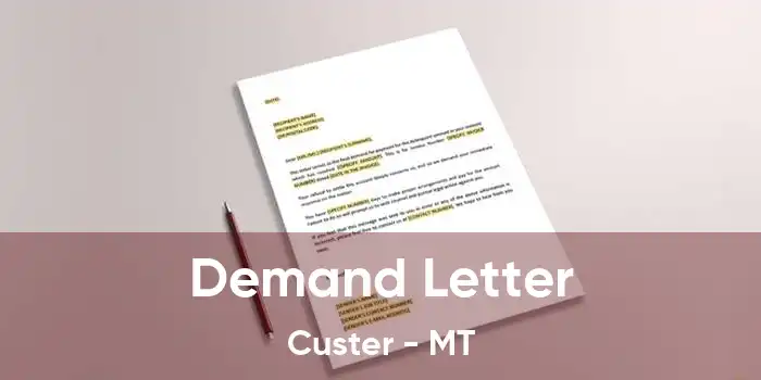 Demand Letter Custer - MT