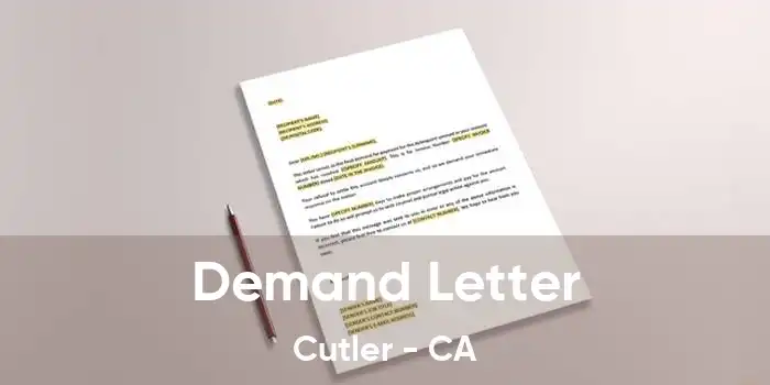 Demand Letter Cutler - CA