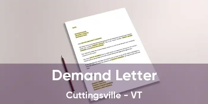 Demand Letter Cuttingsville - VT