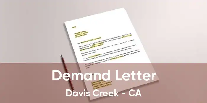 Demand Letter Davis Creek - CA