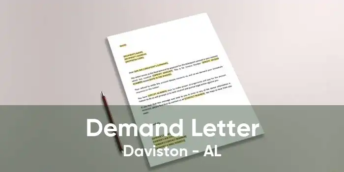 Demand Letter Daviston - AL