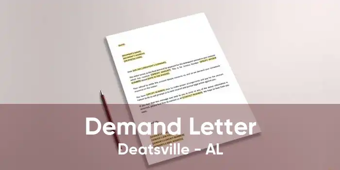 Demand Letter Deatsville - AL