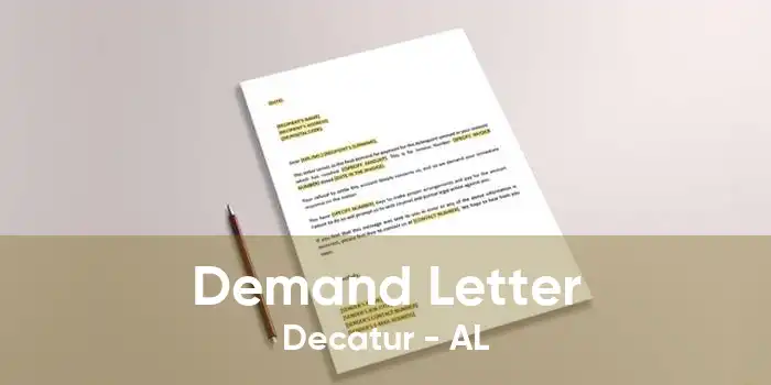 Demand Letter Decatur - AL