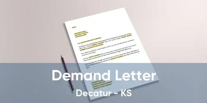 Demand Letter Decatur - KS