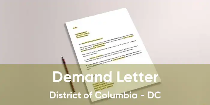 Demand Letter District of Columbia - DC