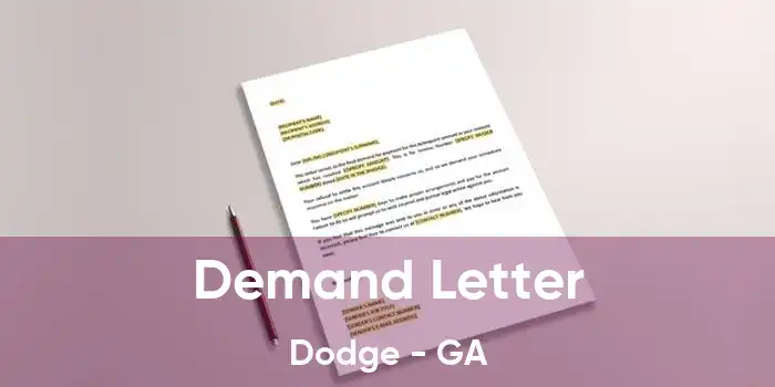 Demand Letter Dodge - GA