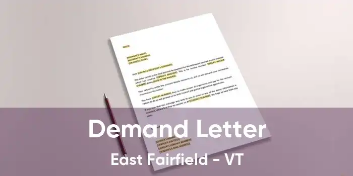 Demand Letter East Fairfield - VT