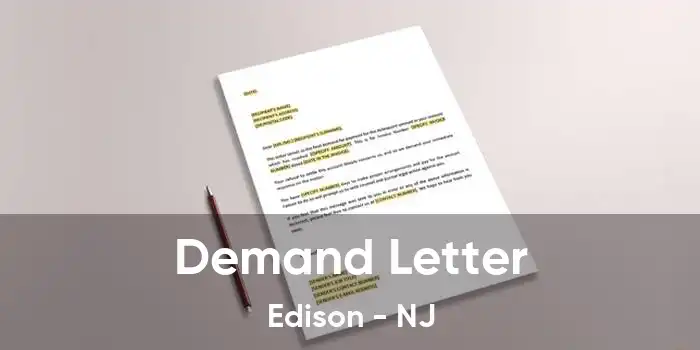 Demand Letter Edison - NJ