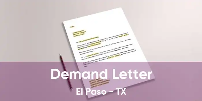 Demand Letter El Paso - TX