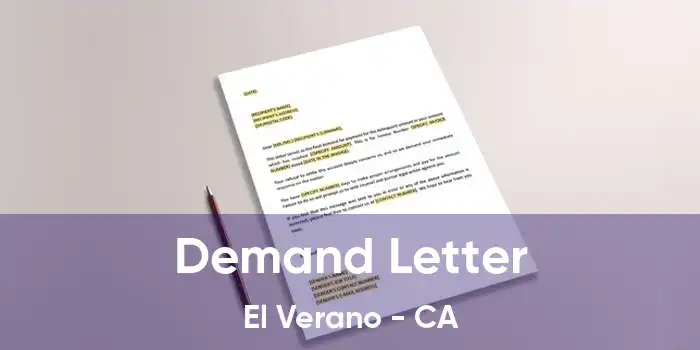 Demand Letter El Verano - CA