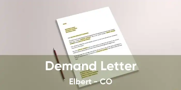 Demand Letter Elbert - CO