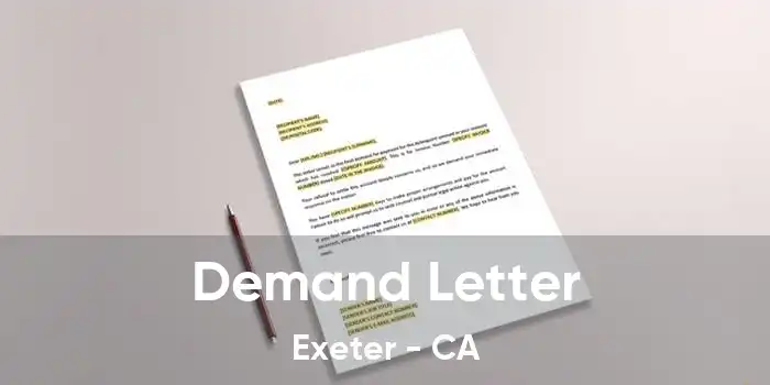 Demand Letter Exeter - CA