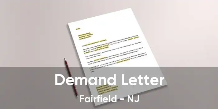 Demand Letter Fairfield - NJ